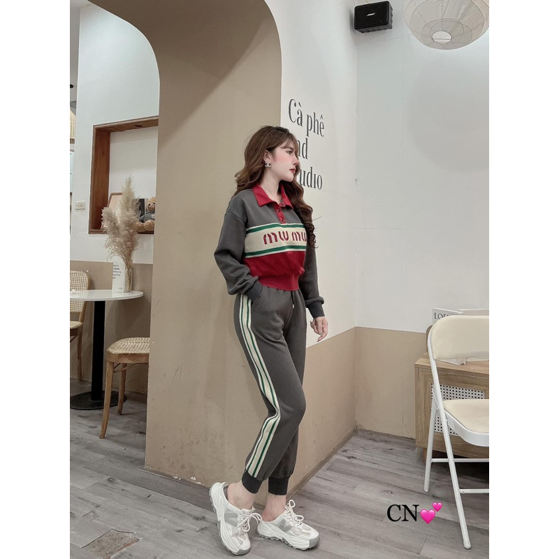 Bộ thu đông cho nữ hàng QC chất dày dặn