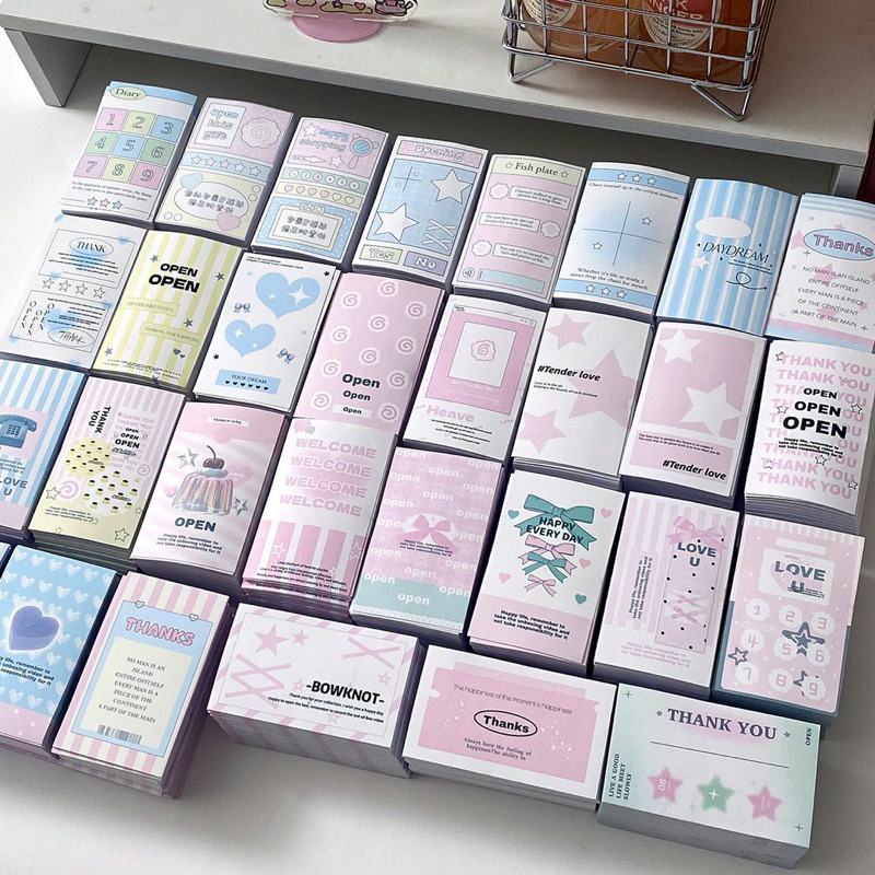 MIX 100 STICKER NIÊM PHONG CUTE, Sticker niêm phong mẫu dáng đa dạng đáng yêu, dễ sử dụng