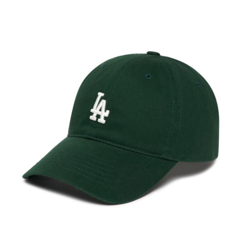 CHÍNH HÃNG - MŨ MLB BASIC LOGO LA GREEN BALL CAP - MŨ LƯỠI TRAI, NÓN KẾT MÀU XANH RÊU