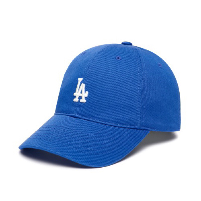 CHÍNH HÃNG - MŨ MLB BASIC LOGO LA BLUE BALL CAP - MŨ LƯỠI TRAI, NÓN KẾT MÀU XANH DƯƠNG