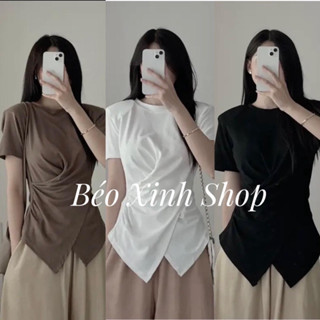  Thời Trang Bigsize Áo Thun Vải Thun Tăm 50 - 100Kg Dễ Thương Áo Thun Trơn - A.1194 