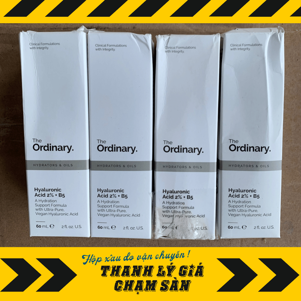 Hộp Xấu tinh chất cấp nước, phục hồi da The Ordinary Hyaluronic Acid 2% + B5 60ml