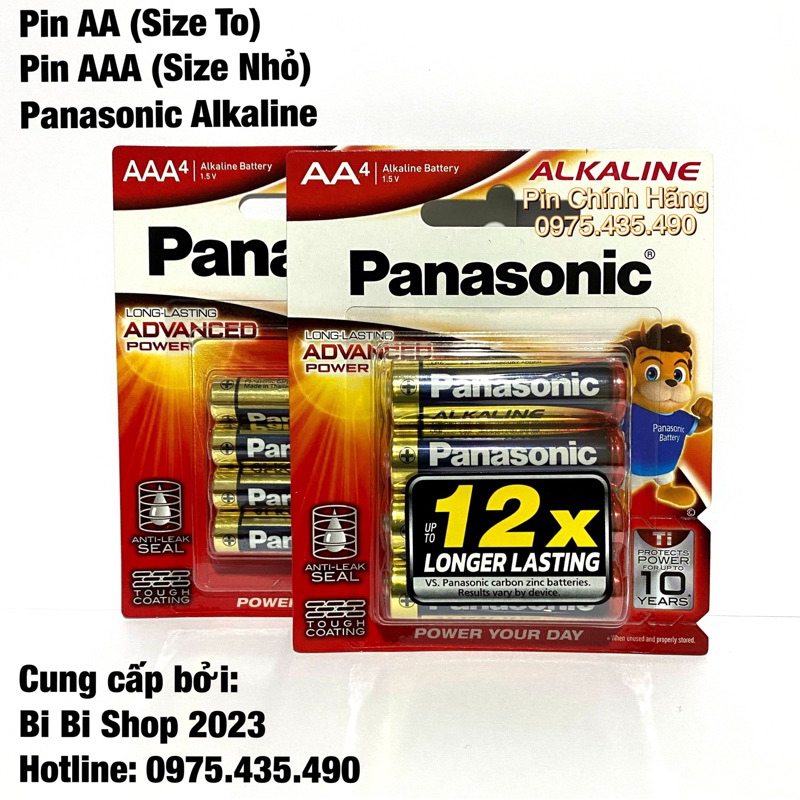 Pin AA / AAA Panasonic Alkaline Chính Hãng Vỉ 2 Viên, Vỉ 4 Viên