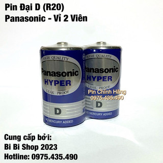 Pin Đại D Panasonic R20UT/2S Vỉ 2 Viên Made in Indonesia