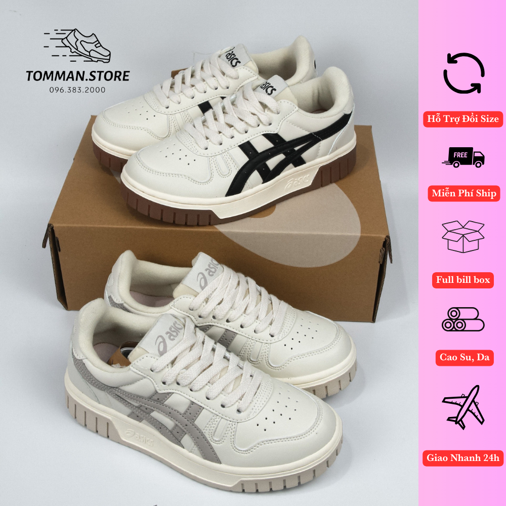 Giày thể thao Asics Court MZ Cream Black Gum - Giày nam nữ bản cao cấp - Đơn giản đễ phối đồ ( Size 36 - 44 )