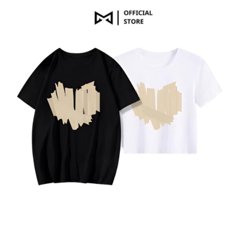 Áo thun local Brand đôi cho người yêu croptop nữ phông nam unisex cotton GTM STORE Tim Xanh