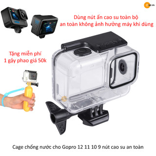 Gopro 12 11 10 9 khung chống nước nút cao su mẫu mới 2022
