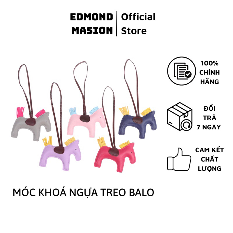 Balo QSN EDMOND MASION MONOGRAM Phi Hành Gia tặng kèm móc khoá ngựa da cao cấp đi học đựng laptop size L