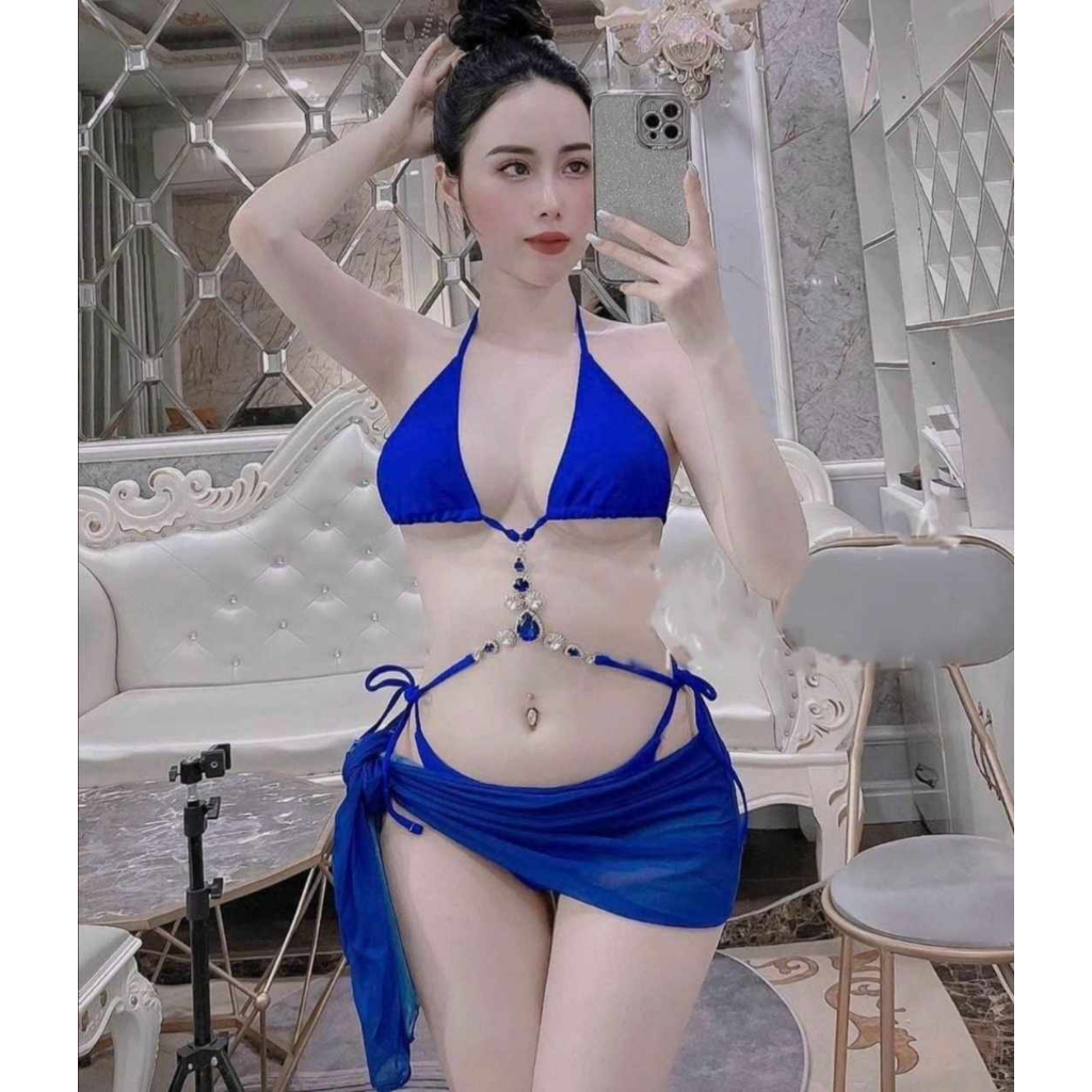 Bikini 2 Mảnh Hoa Nhí Dún Tam Giác Xinh Xắn