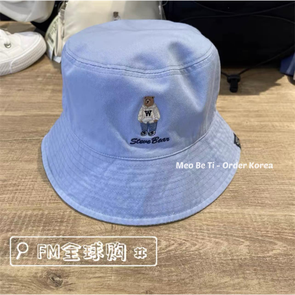 Mũ vành 2 mặt Bucket gấu mẫu mới Steve Bear