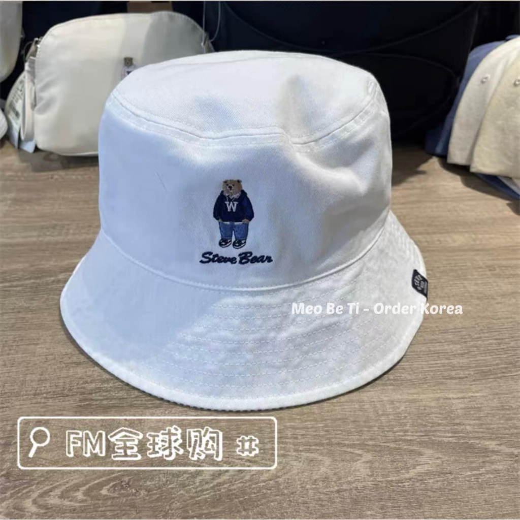 Mũ vành 2 mặt Bucket gấu mẫu mới Steve Bear