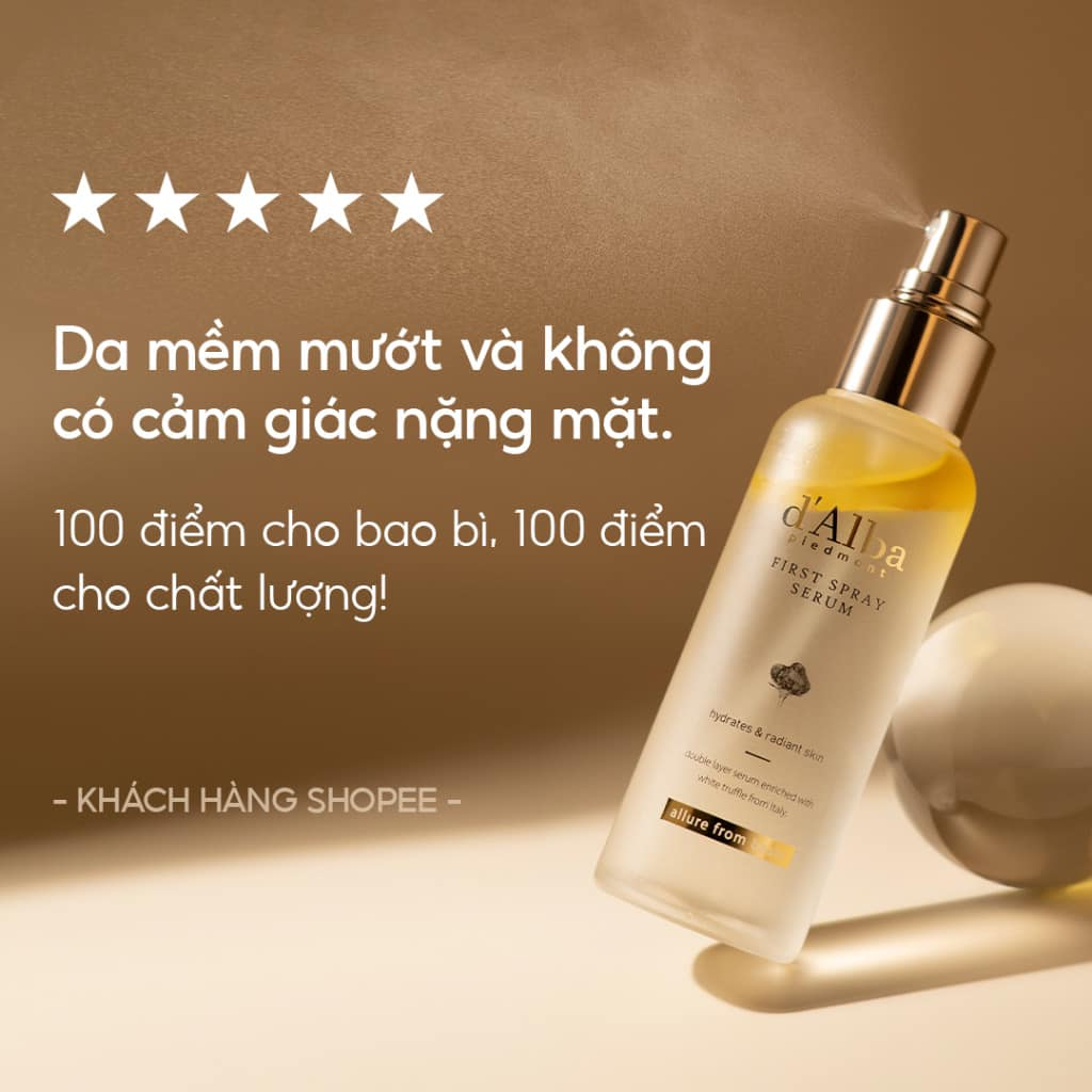 Serum dạng xịt khoáng căng bóng da d'Alba First Spray Serum & Vital Spray Serum 100ml