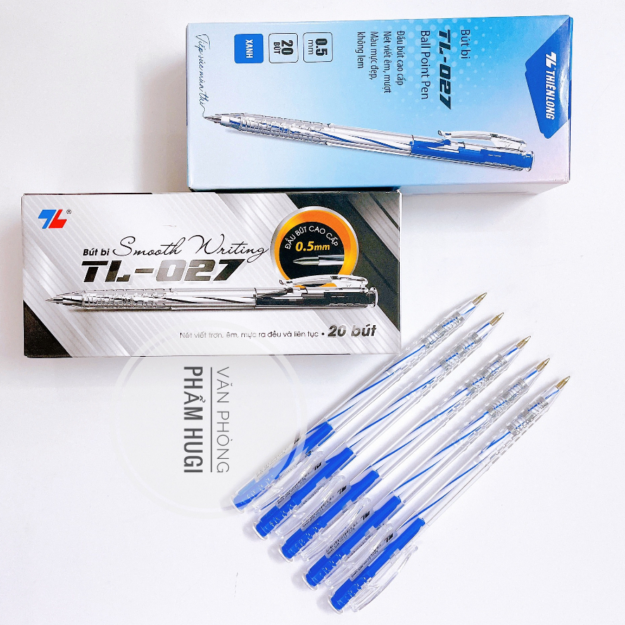 Set 5 - 10 -20 cây bút bi cao cấp Thiên Long TL-027 (chính hãng) cho nét chữ đều và đẹp