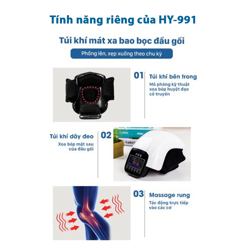 Máy Massage Đầu Gối Cao Cấp HY-991 và K-705, Máy Mát Xa Đầu Gối , Máy Massage Khớp Gối Khớp Tay Bả Vai