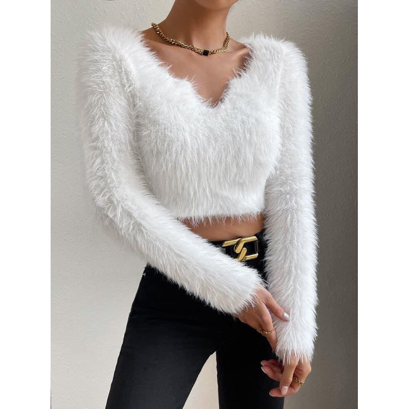 ÁO LEN LÔNG THỎ HÀNG CHỈ CHỐT TREN LIVESTREAM