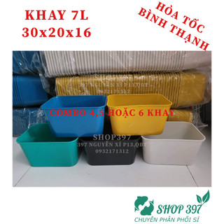 khây nhựa 7 lít (combo 4,5 HOẶC 6 khay nhựa 7 lít)