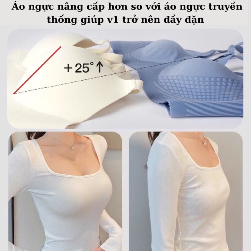 Áo lót su đúc nâng ngực không gọng,áo lót su trơn không viền,áo lót nâng ngực không đường may