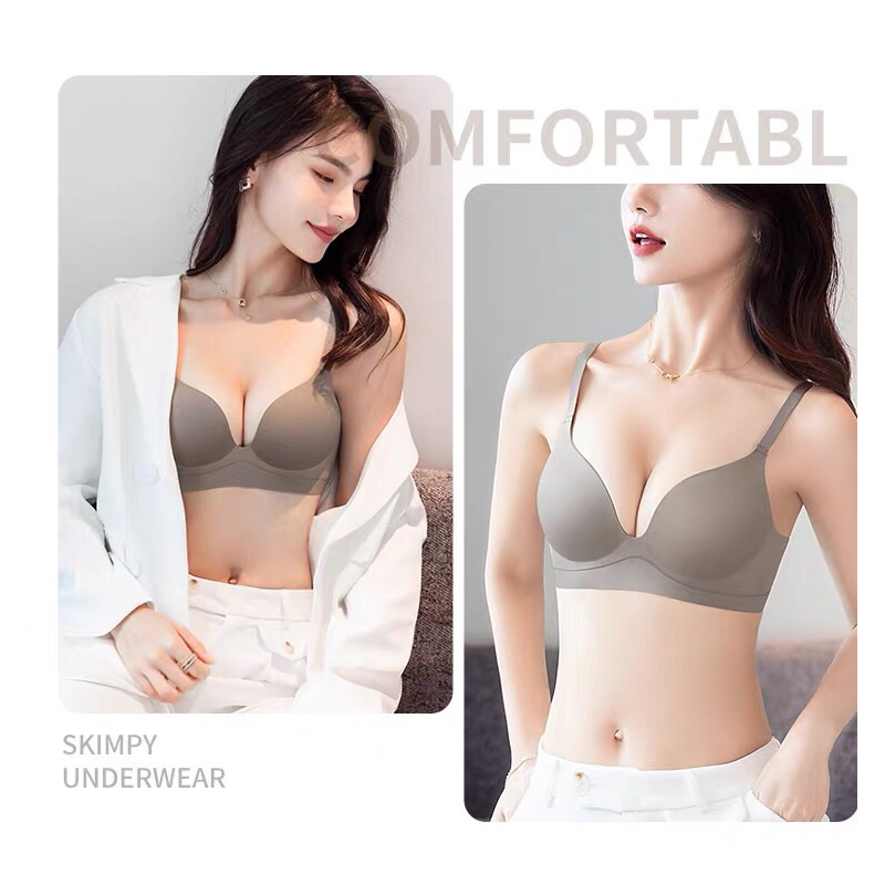 Áo lót su đúc nâng ngực không gọng,áo lót su trơn không viền,áo lót nâng ngực không đường may