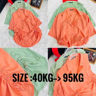 Sơ mi nữ thiết kế form rộng bigsize 40kg—> 95kg