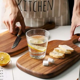 thớt gỗ acacia dùng để thái, decor chụp ảnh, phục vụ quán