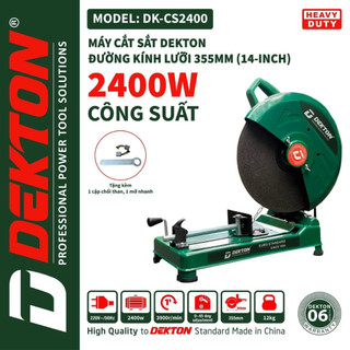 Máy cắt sắt bàn 355mm dekton dk-cs2400 2400w - lưỡi cắt 355mm - có cắt góc 45 độ