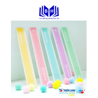 Thước thẳng điểm 10 20cm sr-010 - thước kẻ 20cm nhựa mica pazto sr-010