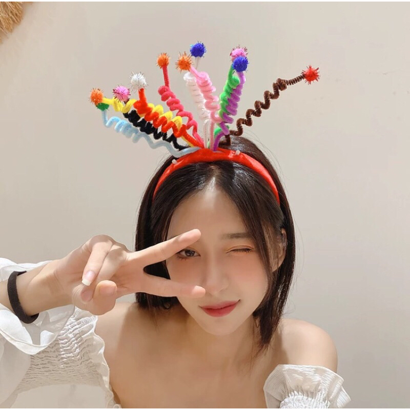 Băng Đô Cài Tóc Sinh Nhật Cute Hài Hước Ngộ Nghĩnh Vui Nhộn