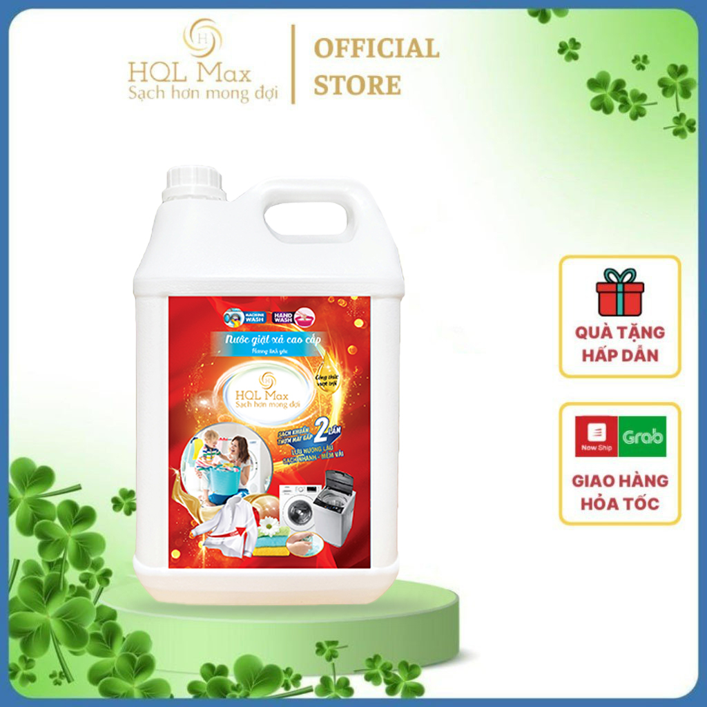 Nước Giặt Xả Làm Mềm Khử Mùi HQL Max 10L Cao Cấp Hương Thơm Tình Yêu Quyến Rũ Từ Thiên Nhiên