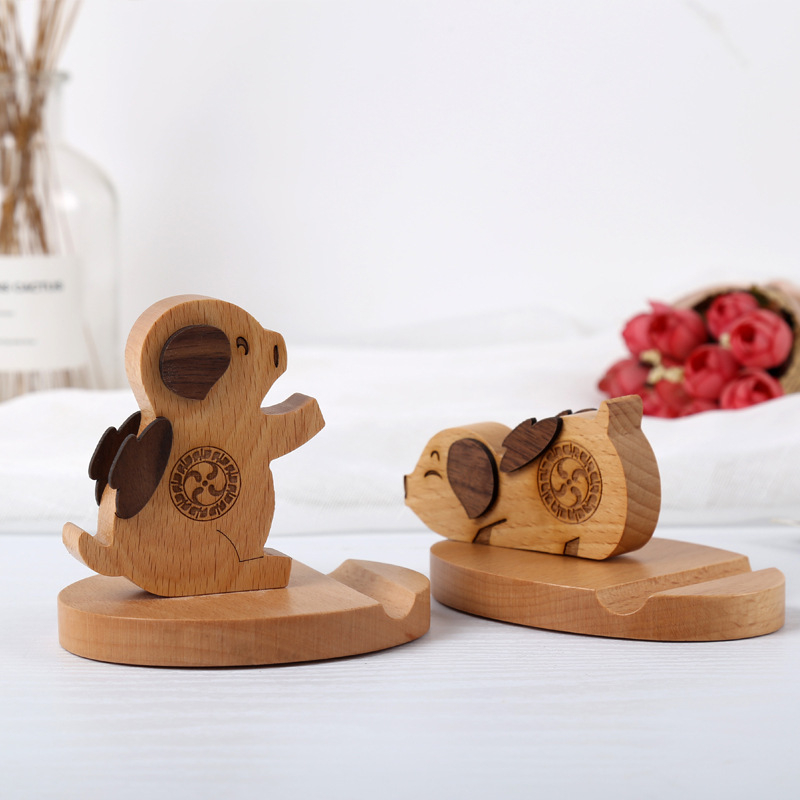 Kệ để điện thoại bằng gỗ xinh xắn, đáng yêu nhiều hình dáng - khodogohanoi