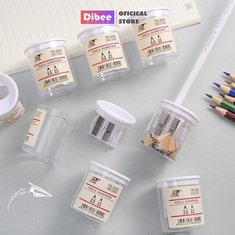 Gọt bút chì DiBee, sắc bén, tiện lợi, gọt bút chì trong suốt, tối giản, phong cách Nhật Bản GB61