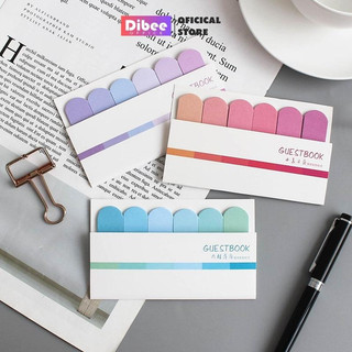 Giấy note DiBee, giấy dán ghi chú, đánh dấu trang, tab phân trang, 24 màu, có thể dán dùng để đánh dấu tiện lợi NO63