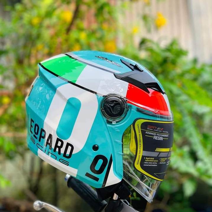 Mũ bảo hiểm 3/4 Royal M268 Leopard  có 2 kính chính hãng size L và XL cho nam và nữ - bảo hành 12 tháng