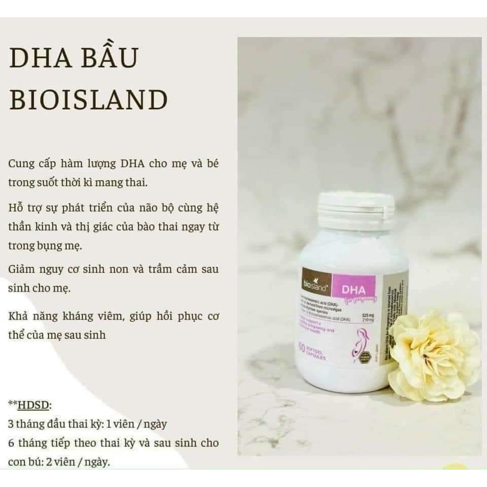 DHA BẦU BIO ISLAND ÚC - DHA for Pregnancy 60 viên của Úc..