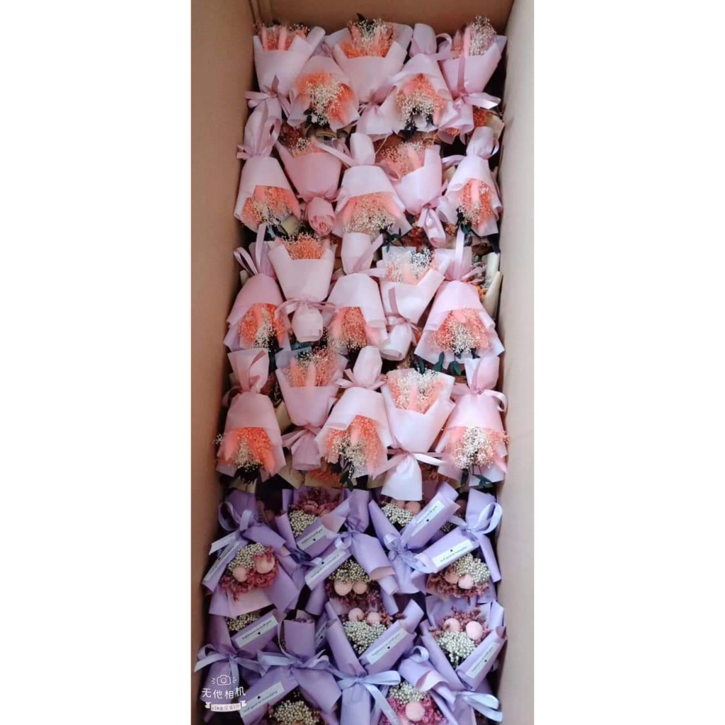 Bó hoa khô mini phụ kiện trang trí