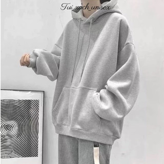 Áo khoác Hoodie Nam, Hoodie Basic Unisex Nỉ From Rộng Màu Đen, Xanh,Xám - unisex