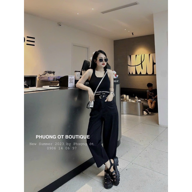 Quần Jean Lỡ Túi Vuông Tặng Kèm Đai From Đứng Dáng Dễ Mặc