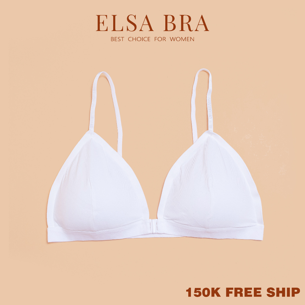 Áo Bra Cài Trước Cotton Đệm Mỏng Dây Vai Mảnh Gợi Cảm Năng Động 𝐄𝐋𝐒𝐀 𝐁𝐑𝐀 836