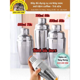 Bình lắc Shaker pha chế cocktail chất liệu inox đủ cỡ chuyên dụng cụ pha chế bartender