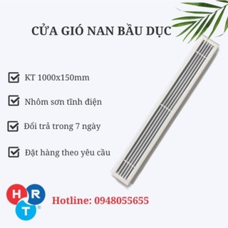 Cửa gió nan thẳng nan bầu dục 1000x 150, miệng gió nan thẳng, của gió hồi điều hòa, miệng gió dài