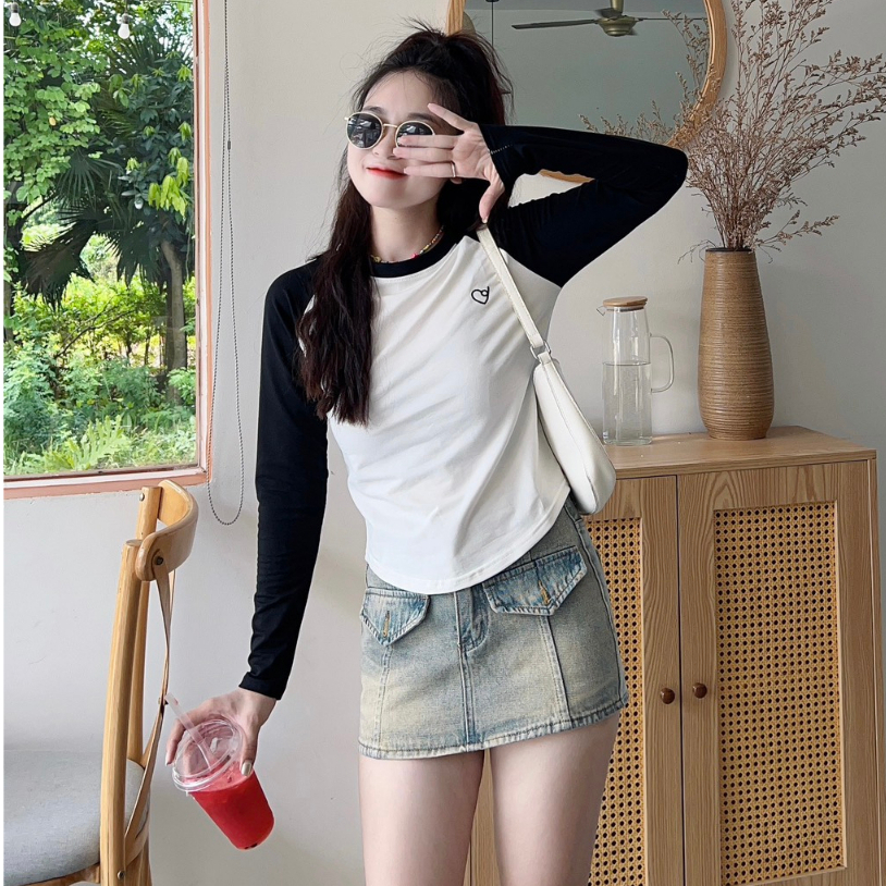 Áo thun babytee dài tay bazic - Retrostyle - Aobabytee2604_P12K14
