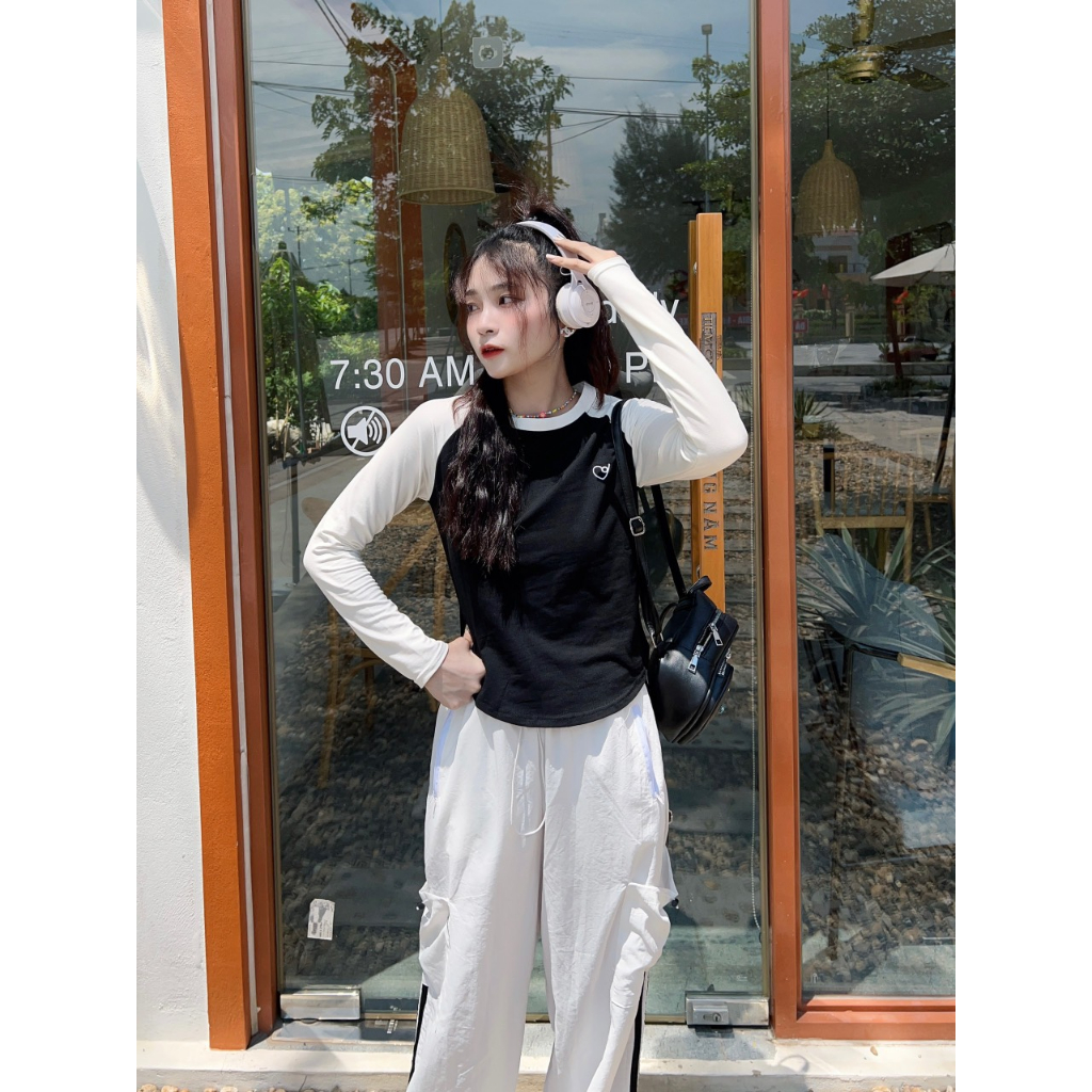 Áo thun babytee dài tay bazic - Retrostyle - Aobabytee2604_P12K14