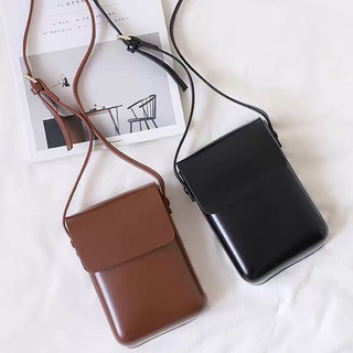  Túi Đeo Chéo Da Nam Nữ MANDO Chất Liệu Da Pu Cao Cấp, 2 Màu Nâu Đen Vintage PKN-116