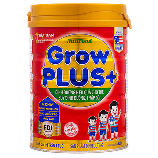 Sữa tăng cân cho bé 1-10 tuổi grow plus đỏ 900g