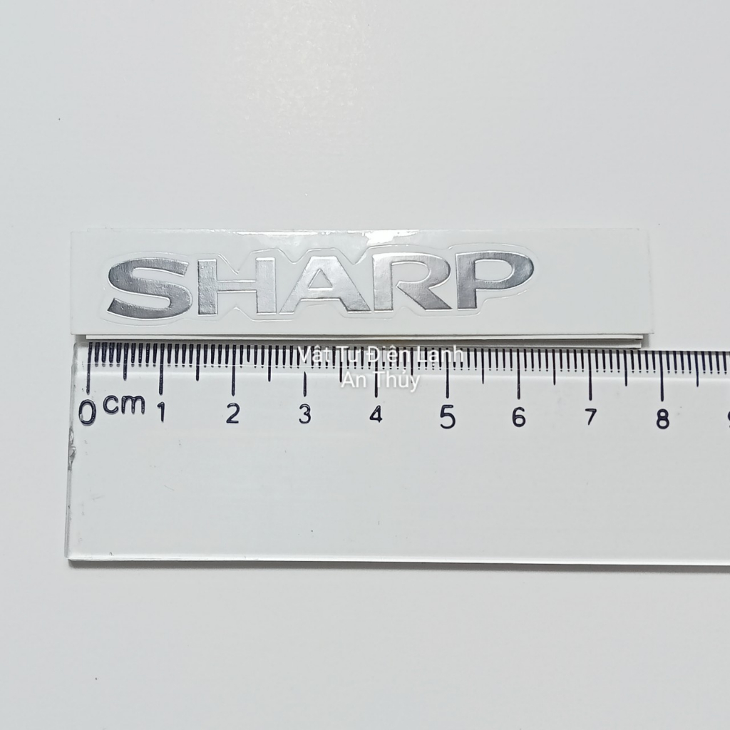 Combo 10 tem dán mặt máy lạnh SHARP chữ bạc