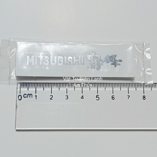 Combo 10 tem dán mặt máy lạnh mitsubishi chữ bạc