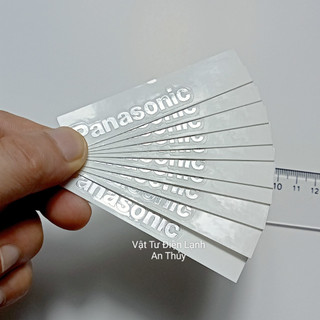 Combo 10 tem dán mặt máy lạnh PANASONIC chữ bạc