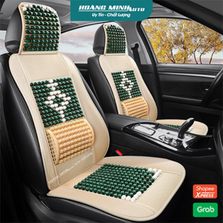 Lót ghế hạt gỗ ô tô cao cấp mẫu mới, tựa lưng có massage hạt gỗ tự nhiên thoáng khí và thoải mái khi sử dụng