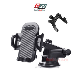Giá đỡ điện thoại xe ô tô GXE25 - Chức năng 2-in-1 dính taplo và kẹp cửa gió