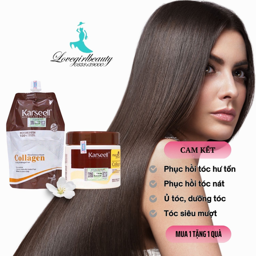 ủ tóc collagen karseell dưỡng tóc phục hồi hư tổn tóc chăm sóc tóc hấp tóc chuyên nghiệp [𝐓𝐚̣̆𝐧𝐠 𝐦𝐚́𝐲 𝐦𝐚𝐬𝐬𝐚𝐠𝐞 𝐦𝐚̣̆𝐭]