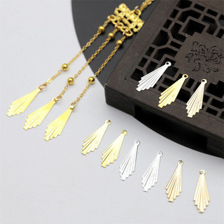 10 phiến treo họa tiết lá 23*8mm nguyên liệu làm trâm làm trang sức cổ trang cosplay cổ phục có màu KC